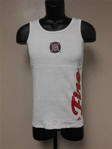 NEW-MENDED Chicago Fire YOUTH MEDIUM (10/12) Adidas White Ribbed Tank Shirt - Picture 1 of 1