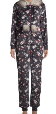 Women’s Pajama Dog Lover Large Hood Pet Puppy Rare Gift NWT Sleep One Piece Soft - Image 1 of 4