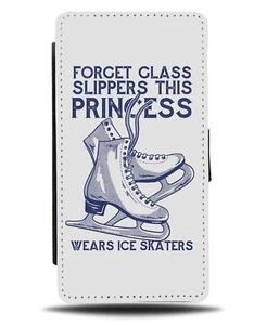 Funny Girls Ice Skates Flip Wallet Case Skater Skating Iceskating White P893 - Picture 1 of 3