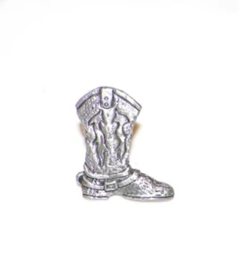 VINTAGE SET OF 9 PEWTER COWBOY BOOT DRAWER OR CABINET KNOBS NIB - Picture 1 of 5