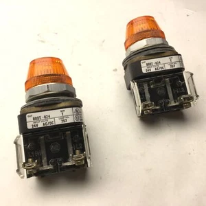 Lot of 2 Allen Bradley 800T-Q24 Pilot Lights, Orange, Voltage: 24VAC/DC - Picture 1 of 4