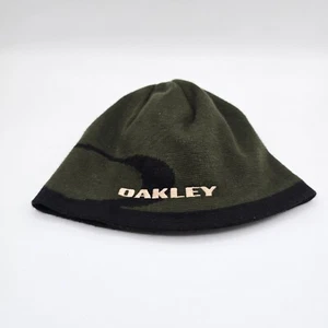 Vintage OAKLEY Big Logo Green Beanie Skullcap USA Made - RN 96548 - Picture 1 of 7