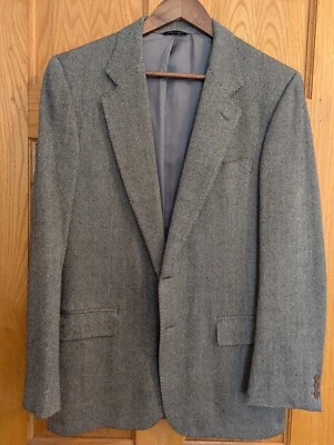 Blazer Abrigo Deportivo Chaqueta Talla 40R Lana Espiga DE COLECCIÓN NEIMAN MARCUS One Up Foto 1 de 4