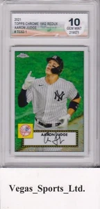 GEMA AARON JUDGE 2021 TOPPS CROMO #TC52-1 GRADO DGA COMO NUEVA 10 - Imagen 1 de 2