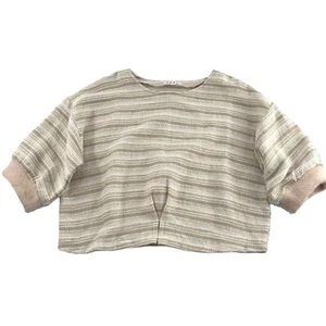 Suéter para mujer THML Anthropologie talla pequeña de gran tamaño recortado manga corta - Imagen 1 de 7