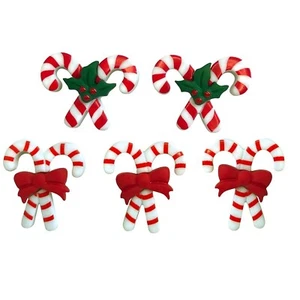 Peppermint Pairs 4827 - Buttons Galore - Christmas Candy Canes - Craft Sew Scrap - Picture 1 of 2