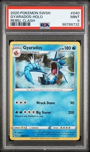 Gyarados 2020 Pokemon Sword & Shield Rebel Clash #040/192 PSA 9 - Picture 1 of 2