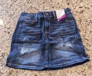 SO Girls Denim Skirt Dark Wash Jean size Youth 12 - Picture 1 of 8