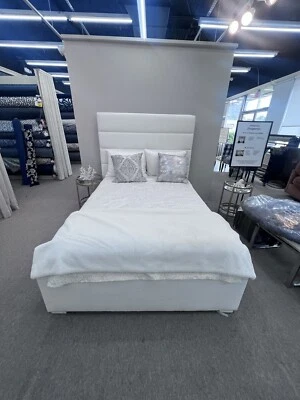 Modern Full Size Bed Set. Custom Headboard, Baseboard, Mattress And Box Spring. - Image 1 of 4