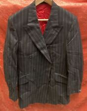 Crombie Black Wool And Cashmere Jacket 38R Small Holes RE54