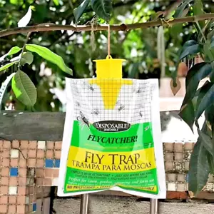 10 Pack Outdoor Fly Traps, Disposable Non Toxic Hanging Catcher Killer Large Bag - Picture 1 of 13