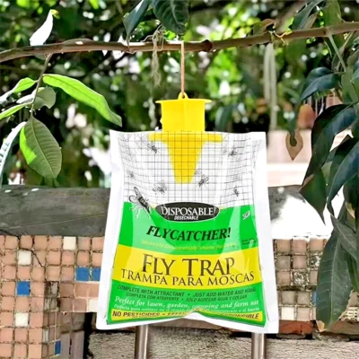 10 Pack Outdoor Fly Traps, Disposable Non Toxic Hanging Catcher Killer Large Bag - Image 1 of 4