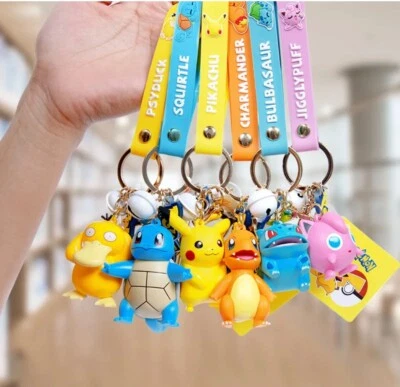 Pokemon Llavero PVC Llavero para Mochila Cartera Bolso Encantador para Niños y Niñas Foto 1 de 4