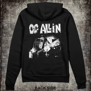 GG ALLIN - Guitarra - Sudadera con capucha con cremallera - Scum Rock, Punk, Murder Junkies - Imagen 1 de 3