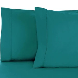 Juego de 2 fundas de almohada de mezcla de algodón macizo de 800 hilos - Imagen 1 de 39