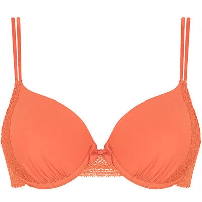 SIMONE PÉRÈLE SIMONE PERELE Orange Gepolsterten Gemoldeten Cup EDEN ZEN mit Bügel Rot Neu