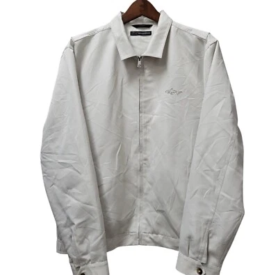 Chaqueta Greg Norman Cremallera Completa Para Hombres Logo de Tiburón Clásico Abrigo de Golf Beige Talla Grande Foto 1 de 4