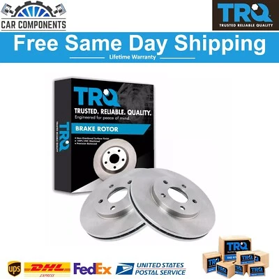 TRQ Disc Brake Rotor Front Pair Set for Chevy Malibu Pontiac G6 New - Image 1 of 4