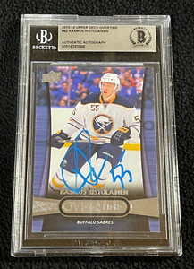 Rasmus Ristolainen Signed 2013/14 Upper Deck Overtime Rookie Card BAS Certified