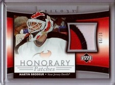  2005-06 Upper Deck Trilogy Honorary Patches #HPMB Martin Brodeur PATCH /10