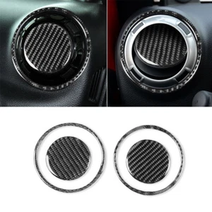 4×Carbon Fiber Side Air Vent Outlet Ring Trim Fit For Jeep Wrangler JK 2011-2017 - Picture 1 of 18