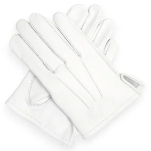 White Gloves Leather 100% Masonic Regalia Soft High-Quality Dress Women Marching - Picture 1 of 2