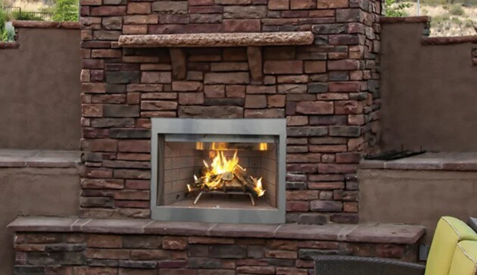 Superior WRE3042 42” Outdoor Wood Fireplace, Herringbone Bricks, Free Shipping - Image 1 of 1