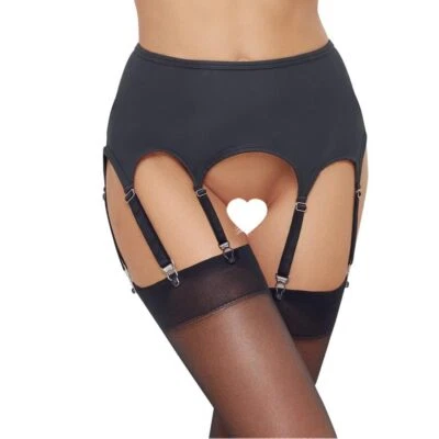 Strumpfgürtel Sexy Dessous Erotik Reizwäsche Strapsgürtel breit Metall-Clip "Sky - Bild 1 von 4