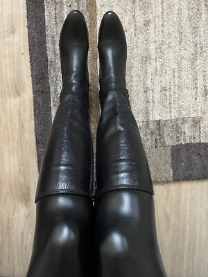 Leder, Damen, Stiefel, Größe 40 schwarz neuwertig - Bild 1 von 4