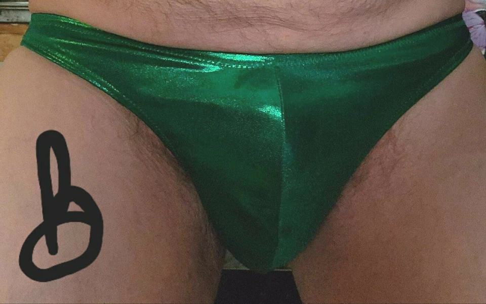 Cueca masculina mística brilhante sensual sexy costas opções tamanho pequeno ou GG - Imagem 1 de 1