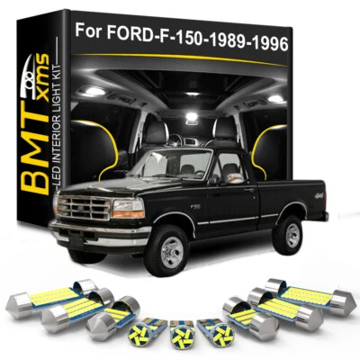 Interior LED Lights Trunk Map Package Kit White for 1989-1996 Ford F150 F-150 - Image 1 of 4