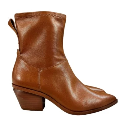 Franco Sarto Sammi Side Zipper Ankle Brown Faux Leather Boots Womens Size 6M - Image 1 of 4