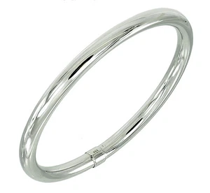 S. Michael Designs Stainless Steel High Polish 6MM Bangle - Picture 1 of 1