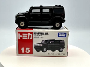 TOMICA TOMY TASCHENAUTOS #15 HUMMER H2, SCHWARZ, AUSGEZEICHNET, VERPACKT - Bild 1 von 12