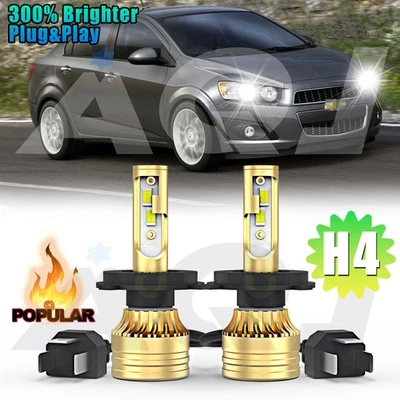 Super Bright LED light bulb H4 9003 for Chevrolet Aveo 2004-2011 Headlight WHITE - Image 1 of 4
