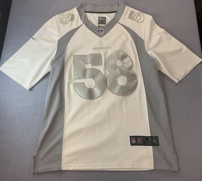 Camiseta Nike NFL Edición Limitada Von Miller #58 Broncos en Plata y Blanco Foto 1 de 4