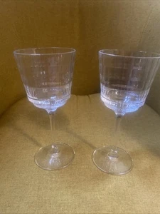 Vtg Cristal d'Arques Iroko Paris Set of 2 -8.5” Water Wine Glasses Crystal - Picture 1 of 3