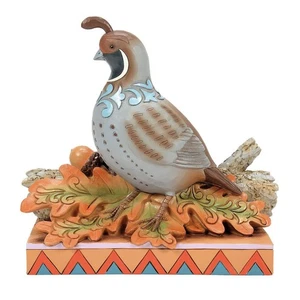 Jim Shore Heartwood Creek Quail Sitting on Leaves Figurine 6016632 - Picture 1 of 6