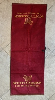 Toalha putters fresada fina Scotty Cameron Scotty Dog 2010 vermelha e dourada - Imagem 1 de 4