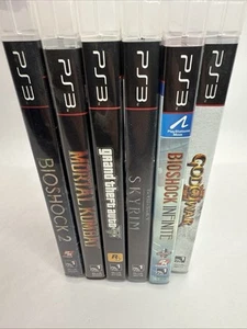 6 PS3 Games (GOW, GTA, Skyrim, Mortal Combat, Bioshock Infinity & 2), w/manuals - Picture 1 of 16