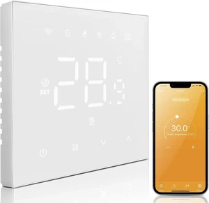 MIUCDA Raumthermostat Thermostat Fussbodenheizung Elektrisch WiFi Alexa, Weiß - Bild 1 von 6