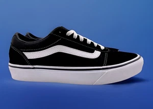 VANS OLD SKOOL BLACK/WHITE LOW SUEDE CANVAS UNISEX SHOES NEW Men’s Sz.8 - Picture 1 of 9