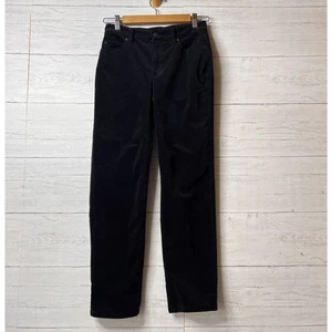 Eileen Fisher Pants Womens Size XXS Black Velveteen Organic Cotton Stretch - Picture 1 of 15