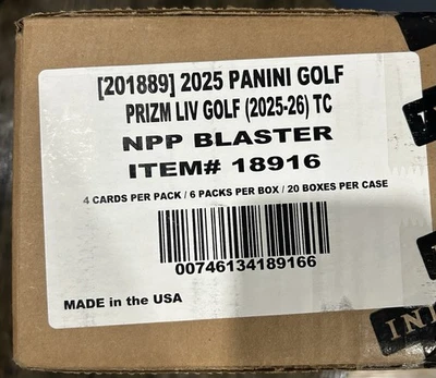 2025-26 Panini Golf Prizm LIV Golf SEALED CASE Blaster Boxes NEW QTY - Image 1 of 2