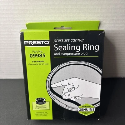 Anillo de sellado de junta de olla a presión Presto 09985 9985 y enchufe de sobrepresión Foto 1 de 4