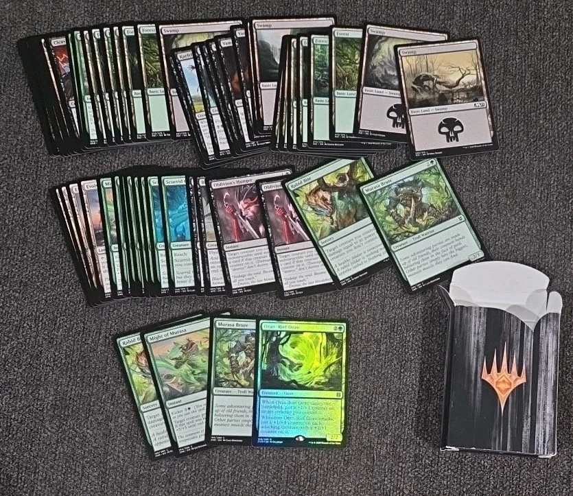 Magic The Gathering 2021 Arena Green Black Starter Deck 60 Original cards w/box  - Image 1 of 4