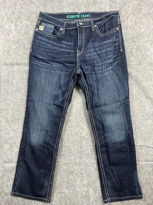 Pantalones de mezclilla Cinch Grant para hombre corte vaquero pierna recta lavado oscuro informales talla 38x32 Foto 1 de 4