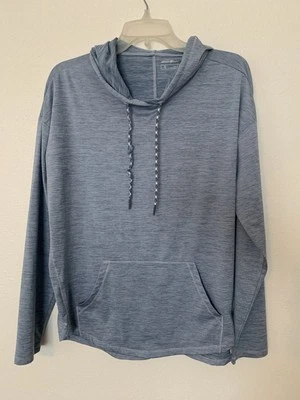 EDDIE BAUER ALGODÓN SUDADERA CON CAPUCHA LIGERA CLÁSICA AZUL MUJER S Foto 1 de 4