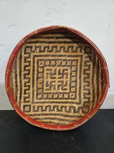 Indianer Korb mit Hakenkreuzen um 1900 - Bild 1 von 6