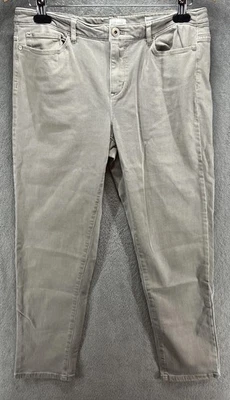 Pantalones de mezclilla J Jill ajustados boyfriend de pierna recta usados en excelente estado para mujer 10 pequeños tiro medio tostados Foto 1 de 4